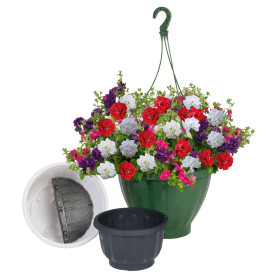 Függőcserép zöld 35 cm