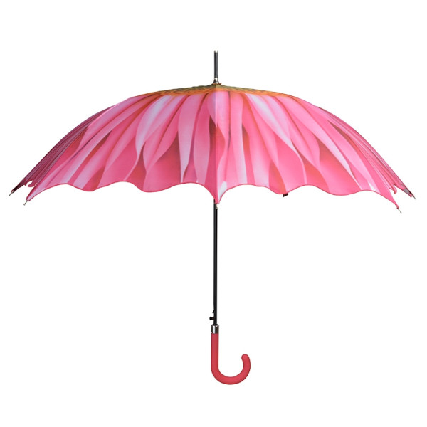 Rózsaszín virágos esernyő