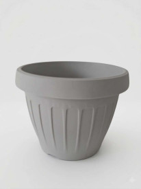 Hordó alakú virágtartó 40 cm szürke