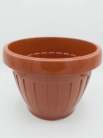 Hordó alakú virágtartó, 50 cm, terracotta