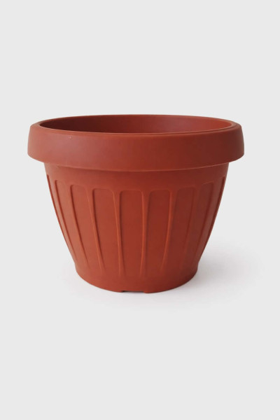 Hordó alakú virágtartó 17 cm terracotta