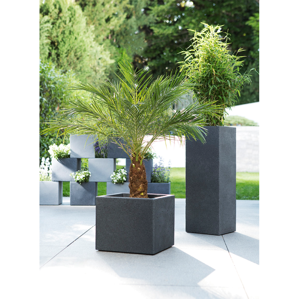 C-Cube cserép kő-szürke High 70 cm